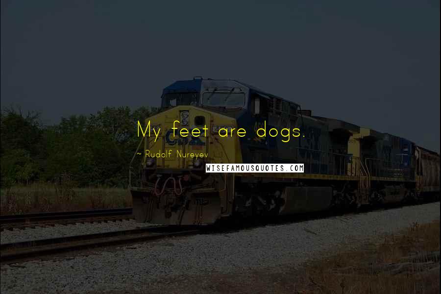 Rudolf Nureyev Quotes: My feet are dogs.