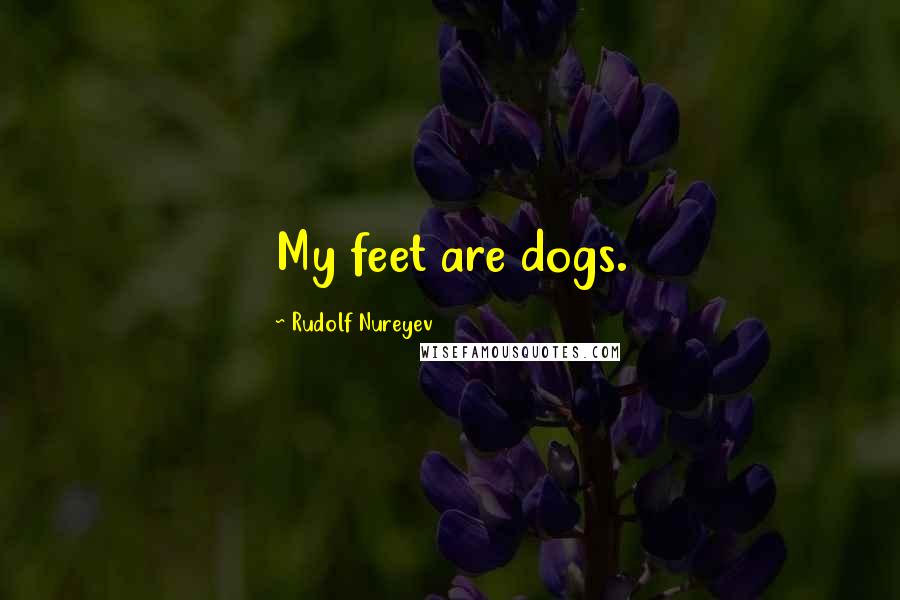 Rudolf Nureyev Quotes: My feet are dogs.