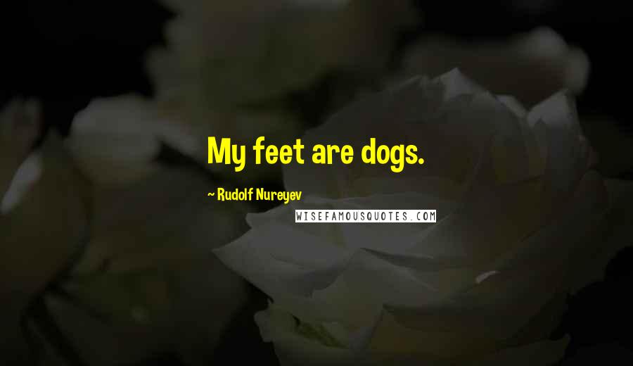 Rudolf Nureyev Quotes: My feet are dogs.