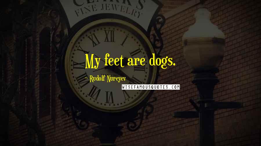 Rudolf Nureyev Quotes: My feet are dogs.