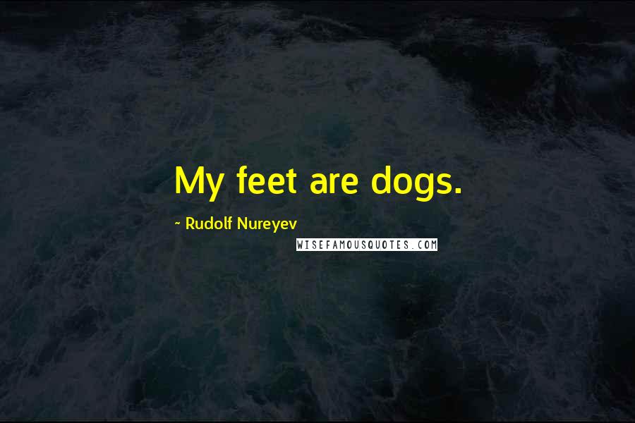 Rudolf Nureyev Quotes: My feet are dogs.