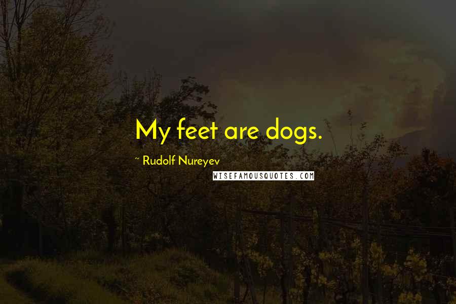 Rudolf Nureyev Quotes: My feet are dogs.