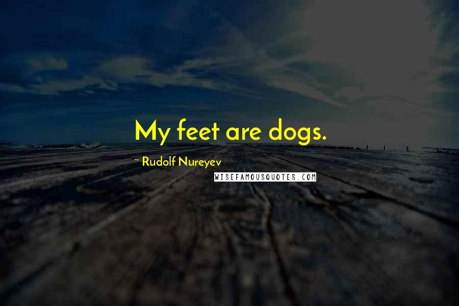 Rudolf Nureyev Quotes: My feet are dogs.