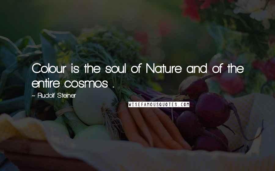 Rudolf Steiner Quotes: Colour is the soul of Nature and of the entire cosmos ...