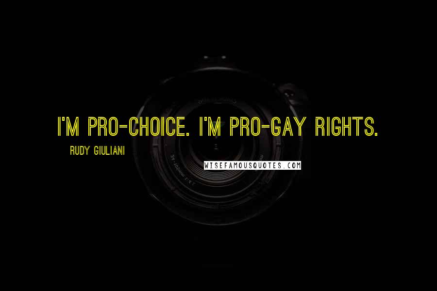 Rudy Giuliani Quotes: I'm pro-choice. I'm pro-gay rights.