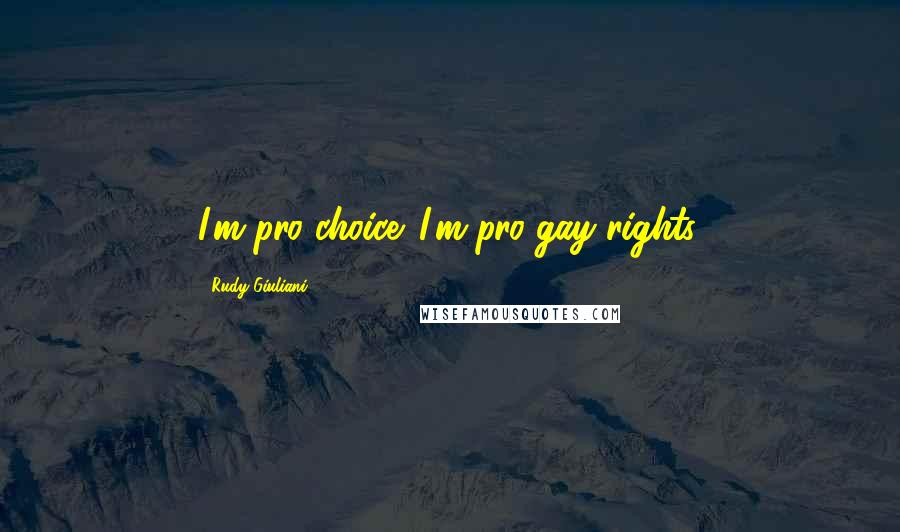 Rudy Giuliani Quotes: I'm pro-choice. I'm pro-gay rights.