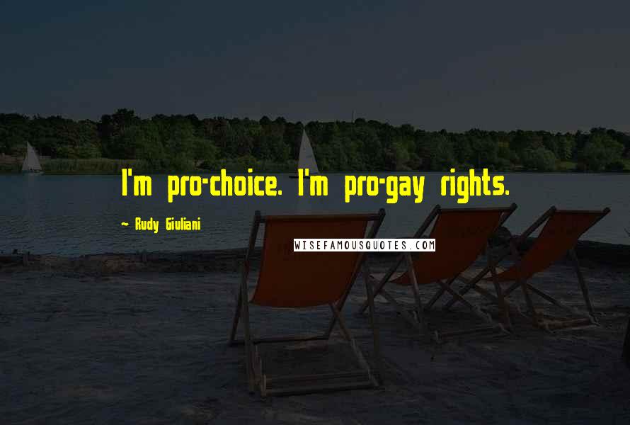 Rudy Giuliani Quotes: I'm pro-choice. I'm pro-gay rights.