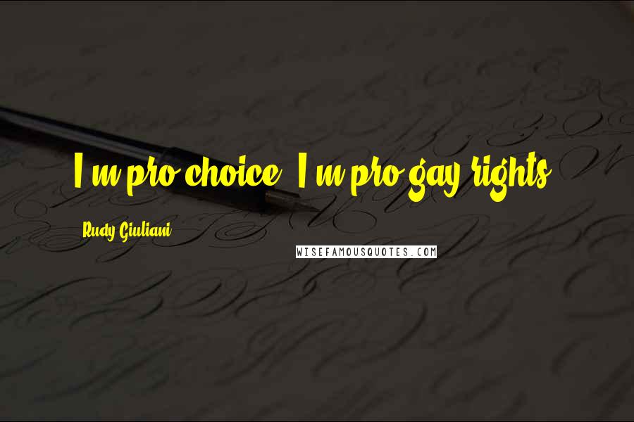 Rudy Giuliani Quotes: I'm pro-choice. I'm pro-gay rights.
