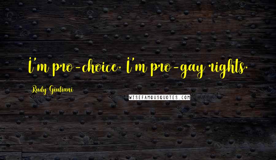 Rudy Giuliani Quotes: I'm pro-choice. I'm pro-gay rights.