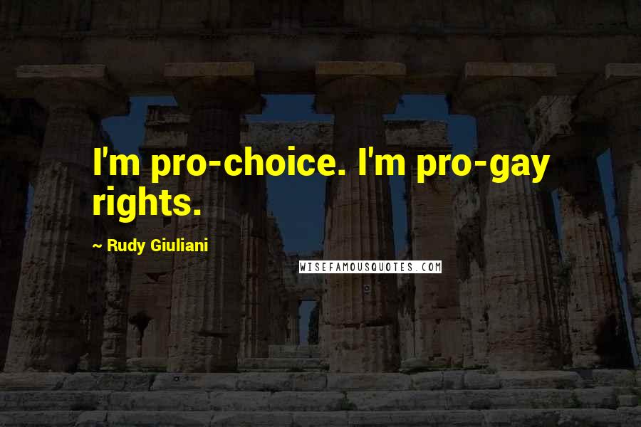 Rudy Giuliani Quotes: I'm pro-choice. I'm pro-gay rights.