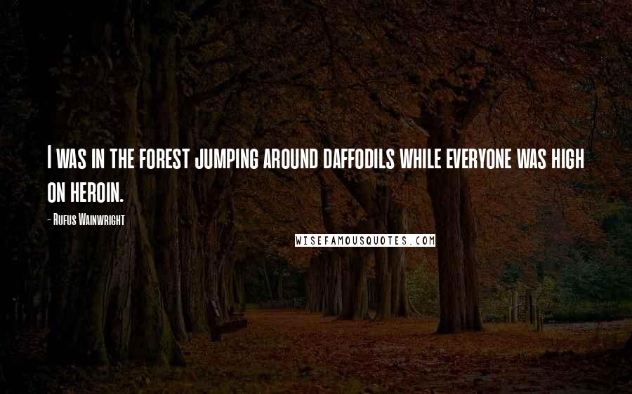 Rufus Wainwright Quotes: I was in the forest jumping around daffodils while everyone was high on heroin.