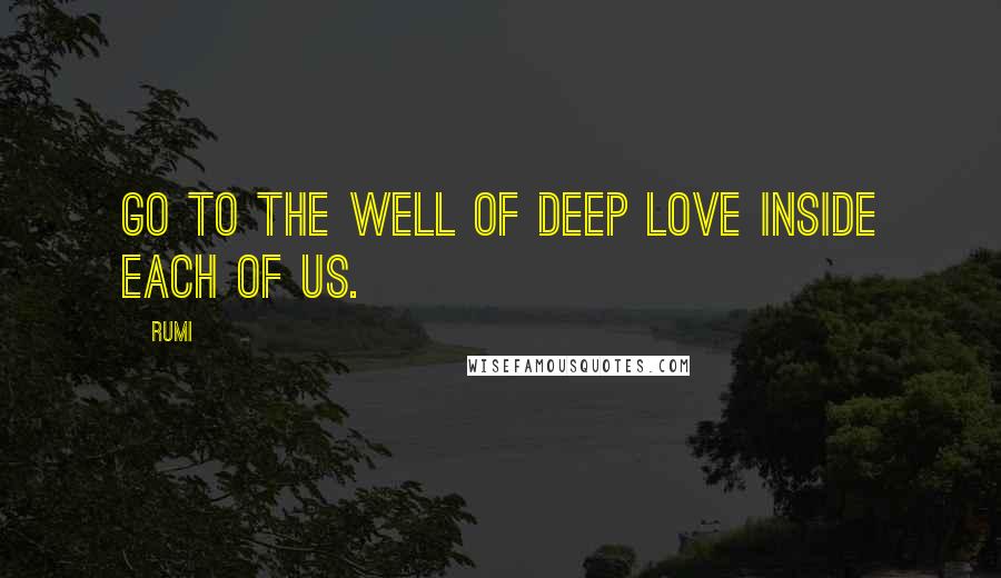 Rumi Quotes: Go to the well of deep Love inside each of Us.