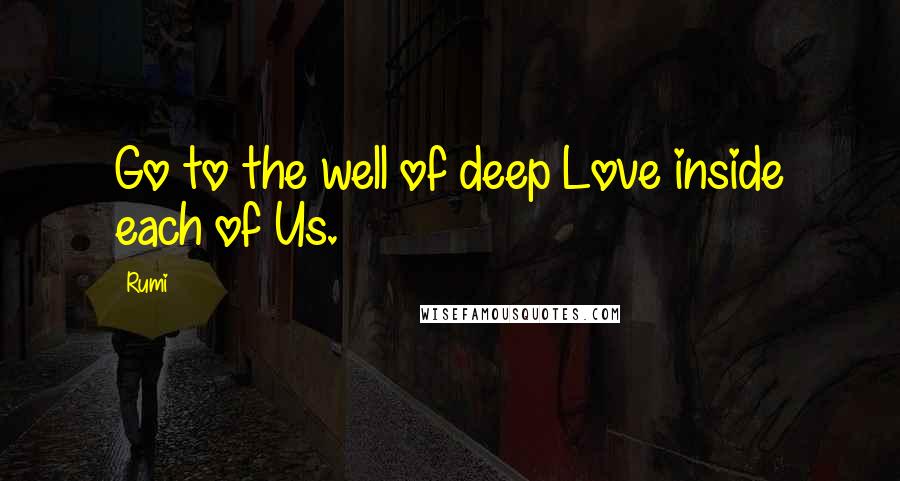 Rumi Quotes: Go to the well of deep Love inside each of Us.