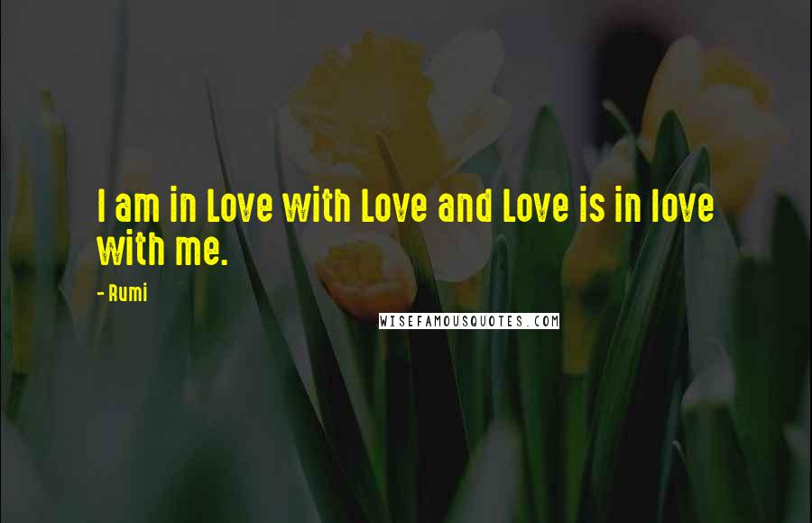 Rumi Quotes: I am in Love with Love and Love is in love with me.