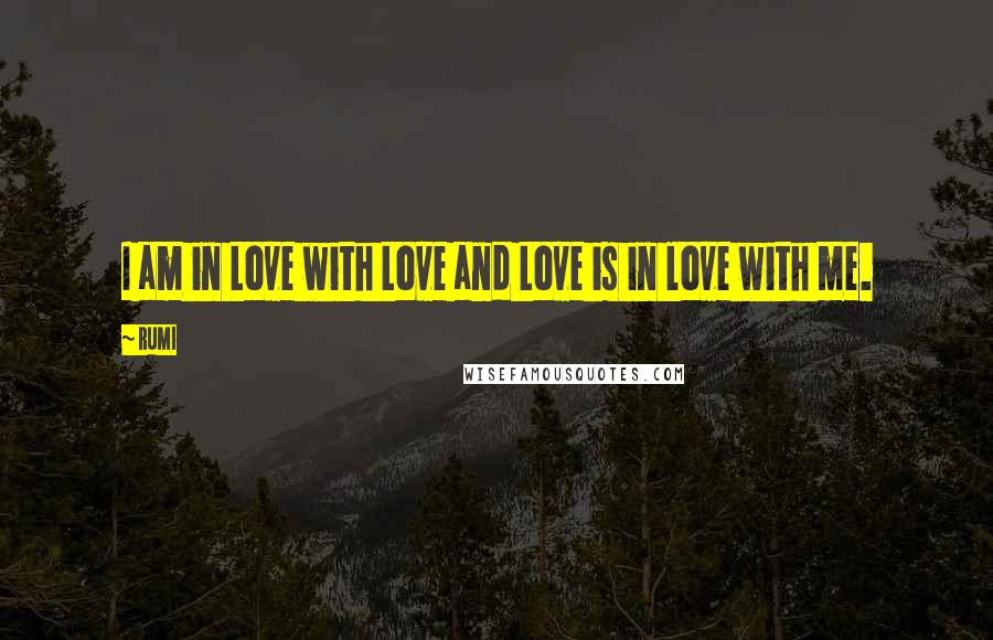 Rumi Quotes: I am in Love with Love and Love is in love with me.