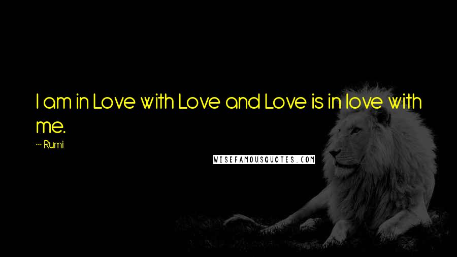 Rumi Quotes: I am in Love with Love and Love is in love with me.