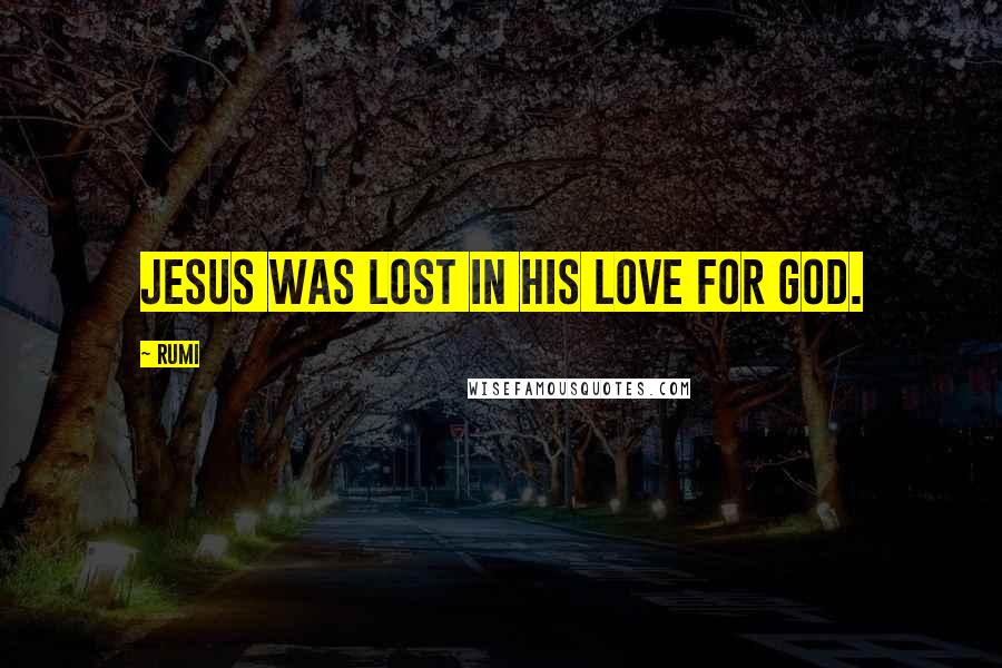 Rumi Quotes: Jesus was lost in his love for God.