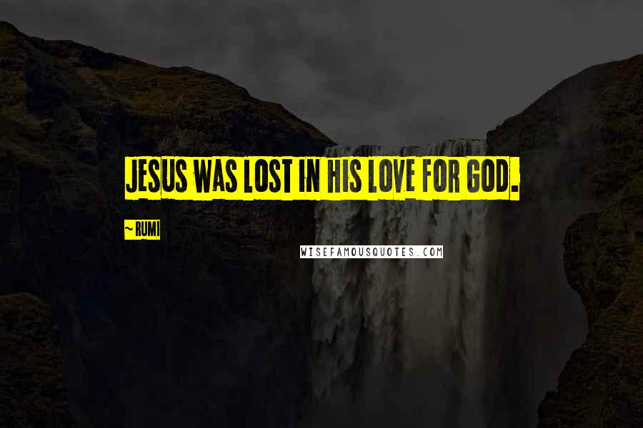 Rumi Quotes: Jesus was lost in his love for God.