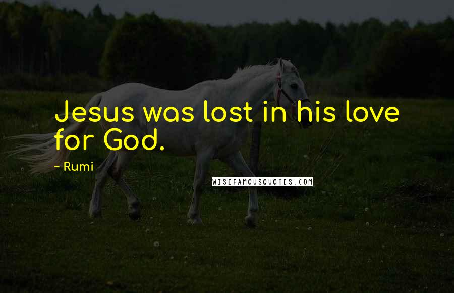 Rumi Quotes: Jesus was lost in his love for God.