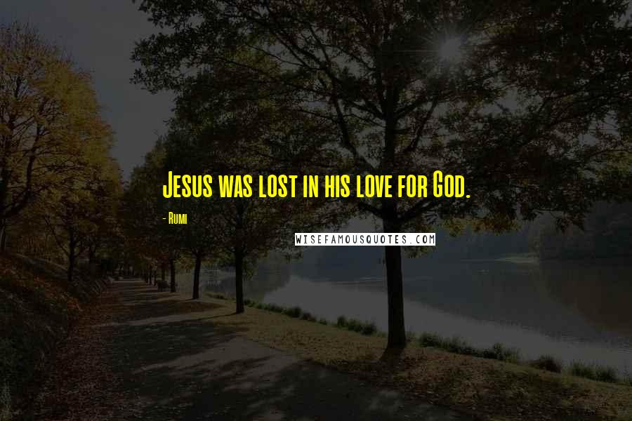 Rumi Quotes: Jesus was lost in his love for God.