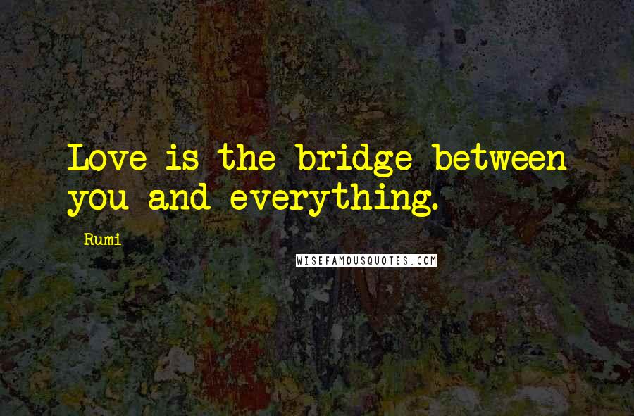 Rumi Quotes: Love is the bridge between you and everything.