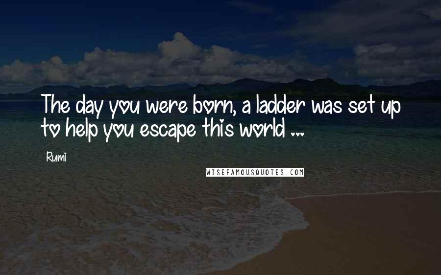Rumi Quotes: The day you were born, a ladder was set up to help you escape this world ...