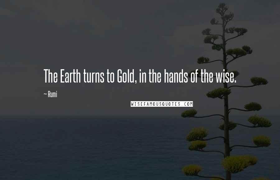 Rumi Quotes: The Earth turns to Gold, in the hands of the wise.