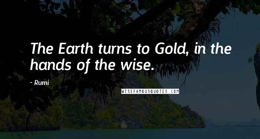 Rumi Quotes: The Earth turns to Gold, in the hands of the wise.