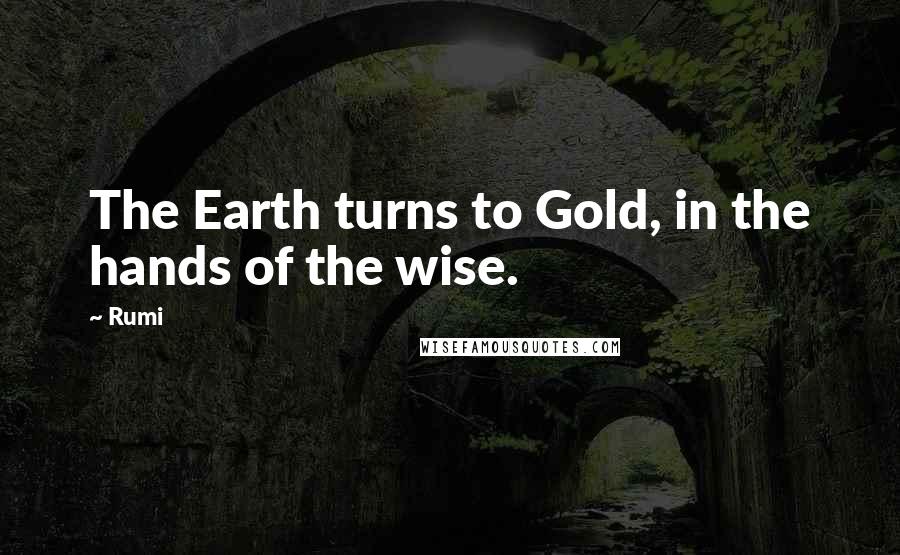 Rumi Quotes: The Earth turns to Gold, in the hands of the wise.