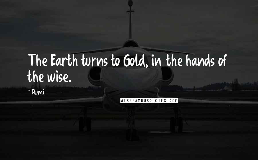 Rumi Quotes: The Earth turns to Gold, in the hands of the wise.