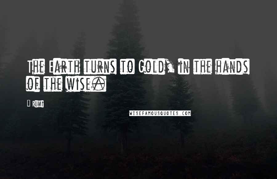 Rumi Quotes: The Earth turns to Gold, in the hands of the wise.
