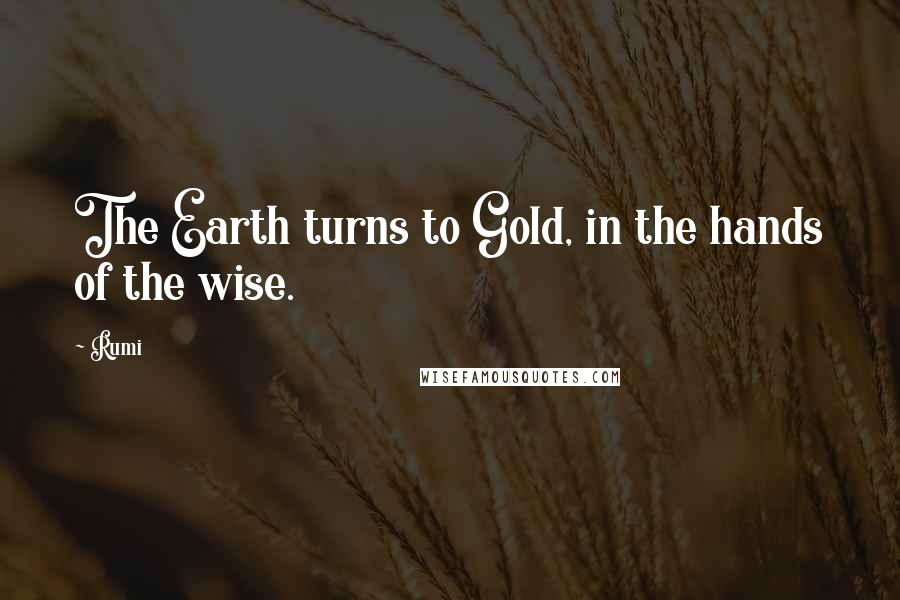 Rumi Quotes: The Earth turns to Gold, in the hands of the wise.