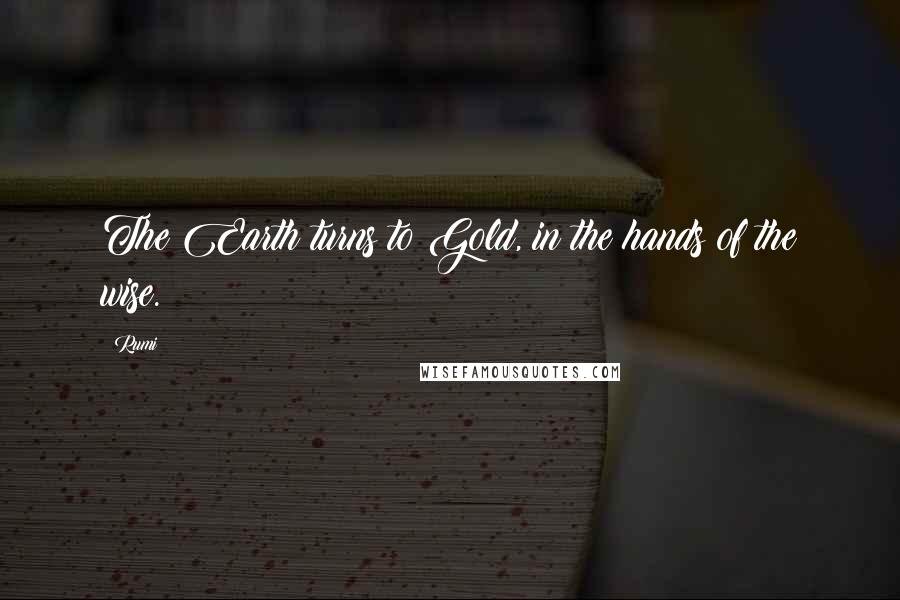 Rumi Quotes: The Earth turns to Gold, in the hands of the wise.