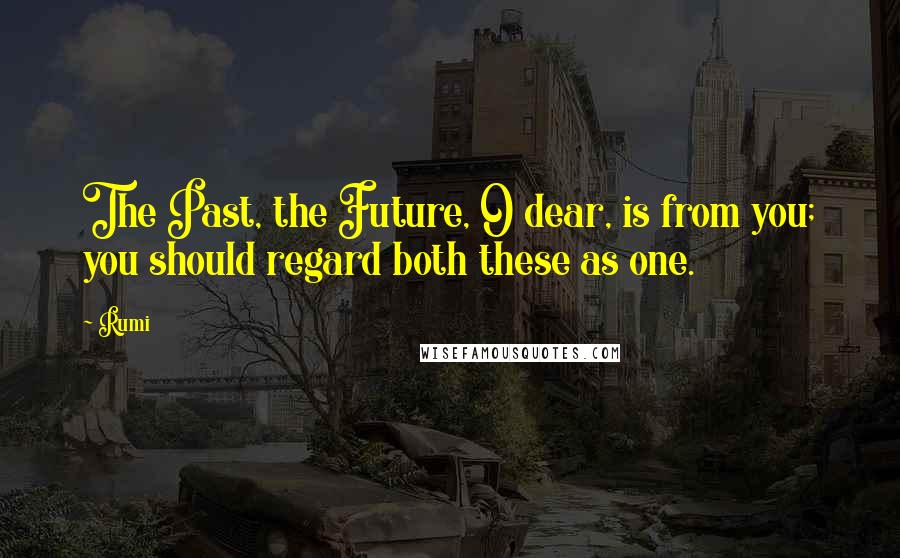 Rumi Quotes: The Past, the Future, O dear, is from you; you should regard both these as one.