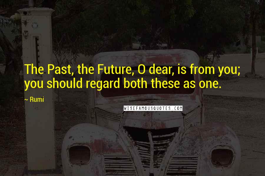 Rumi Quotes: The Past, the Future, O dear, is from you; you should regard both these as one.