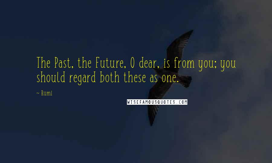 Rumi Quotes: The Past, the Future, O dear, is from you; you should regard both these as one.