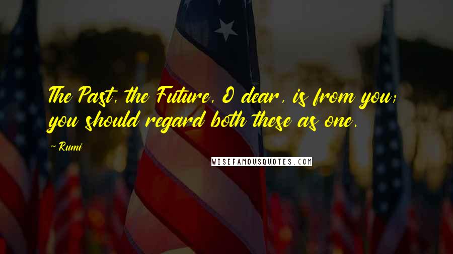 Rumi Quotes: The Past, the Future, O dear, is from you; you should regard both these as one.