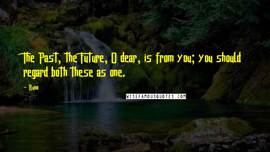 Rumi Quotes: The Past, the Future, O dear, is from you; you should regard both these as one.