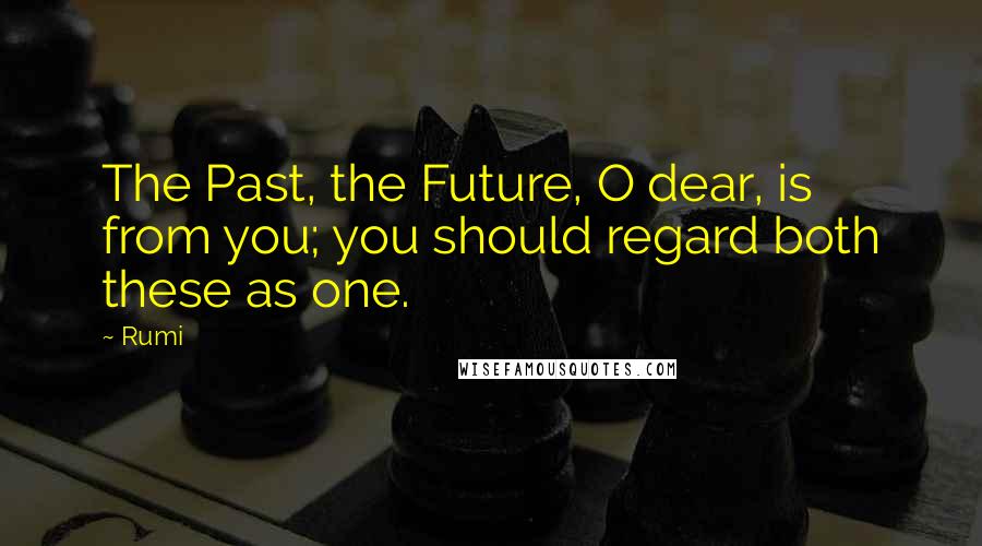 Rumi Quotes: The Past, the Future, O dear, is from you; you should regard both these as one.