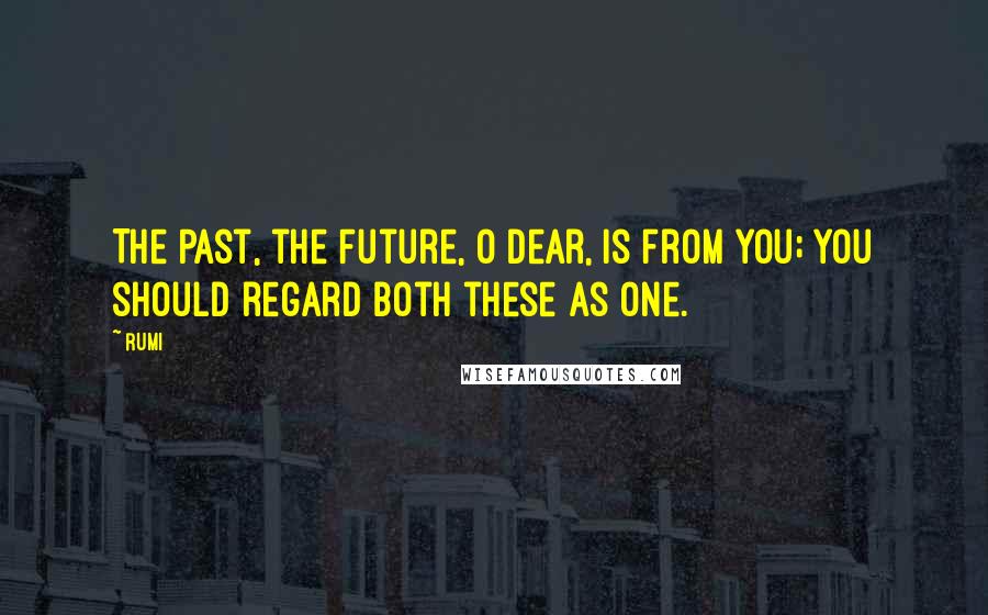 Rumi Quotes: The Past, the Future, O dear, is from you; you should regard both these as one.