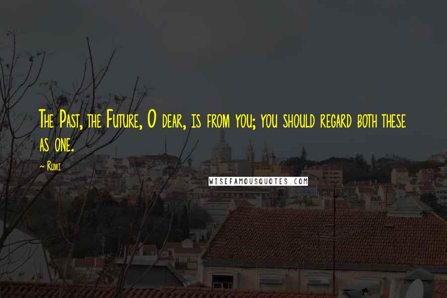 Rumi Quotes: The Past, the Future, O dear, is from you; you should regard both these as one.