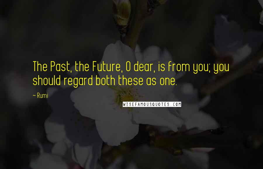 Rumi Quotes: The Past, the Future, O dear, is from you; you should regard both these as one.