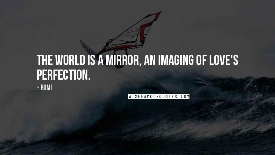 Rumi Quotes: The world is a mirror, an imaging of Love's perfection.