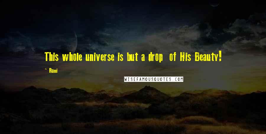 Rumi Quotes: This whole universe is but a drop of His Beauty!