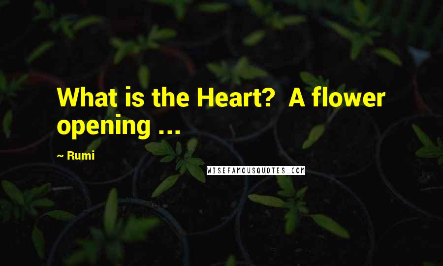 Rumi Quotes: What is the Heart?  A flower opening ...