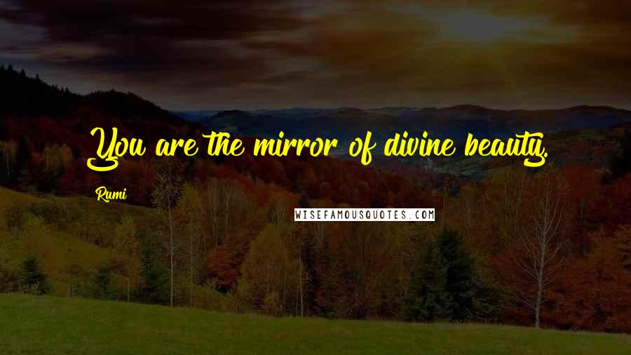 Rumi Quotes: You are the mirror of divine beauty.