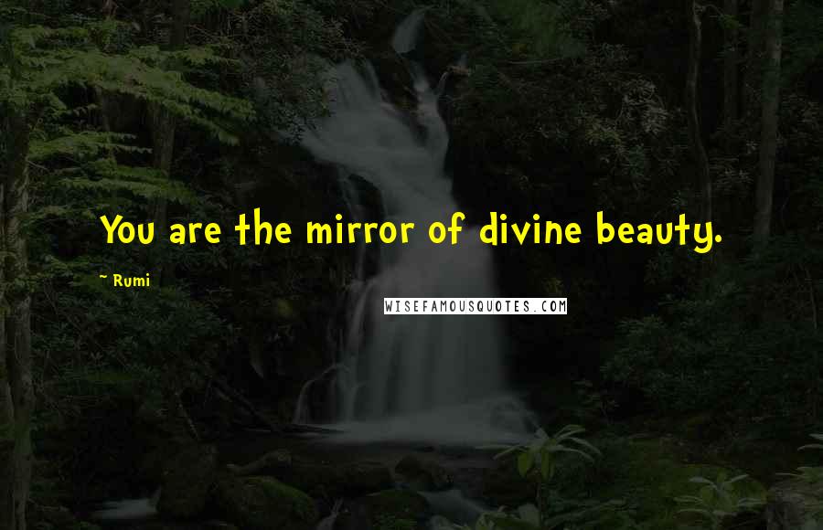 Rumi Quotes: You are the mirror of divine beauty.