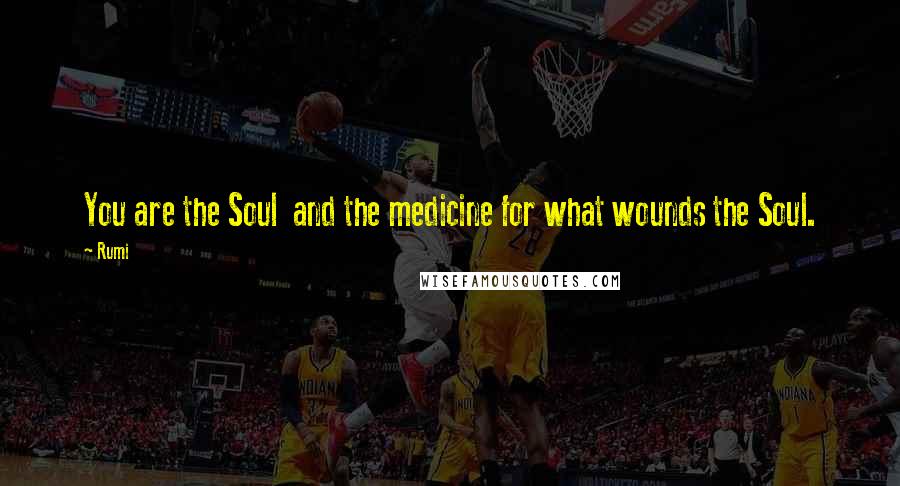 Rumi Quotes: You are the Soul and the medicine for what wounds the Soul.