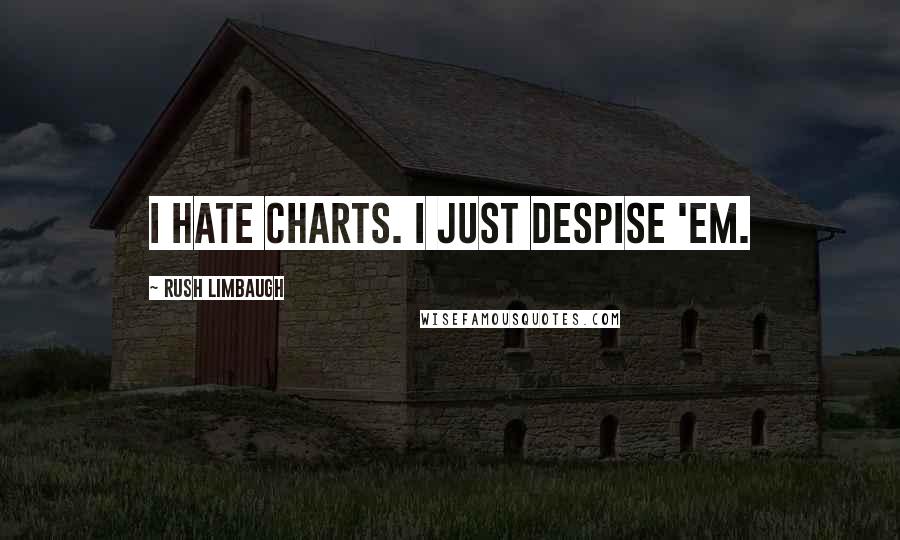 Rush Limbaugh Quotes: I hate charts. I just despise 'em.