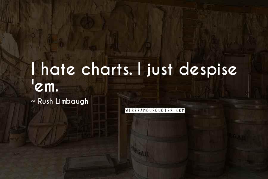 Rush Limbaugh Quotes: I hate charts. I just despise 'em.